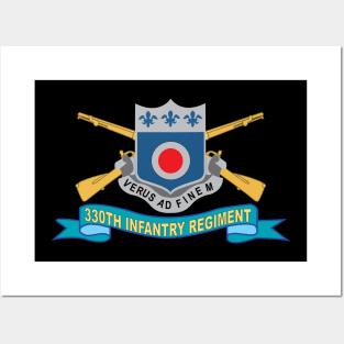 330th Infantry Regiment w Br - SSI - Ribbon X 300 Posters and Art